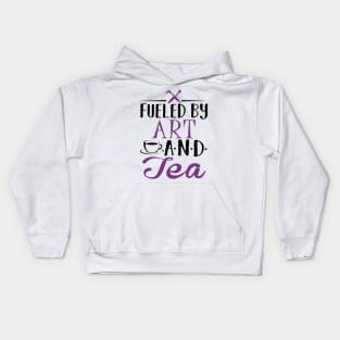 Fueled by Art and Tea Kids Hoodie